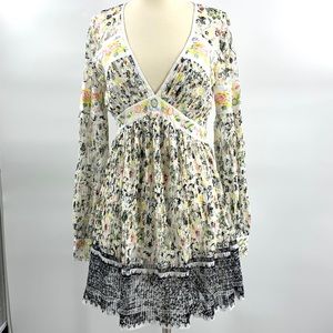 Free People Cherry Blossom Embroidered Lace Dress